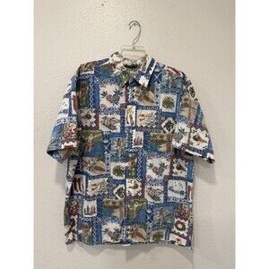 Reyn Spooner Mele Kalikimaka Christmas Hawaiian Shirt Men XL Button  front 2002